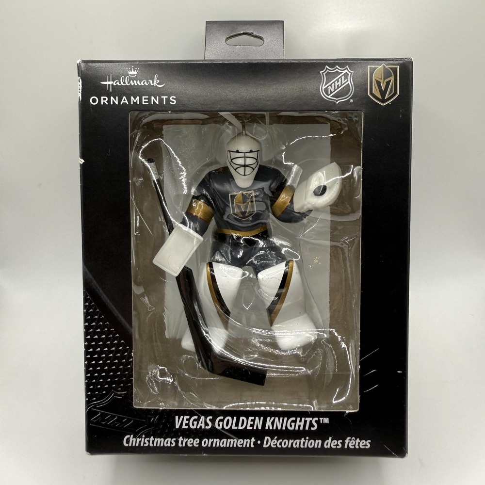Hallmark Vegas Golden Knights Goalie NHL‎ Hockey Christmas Ornament NIB